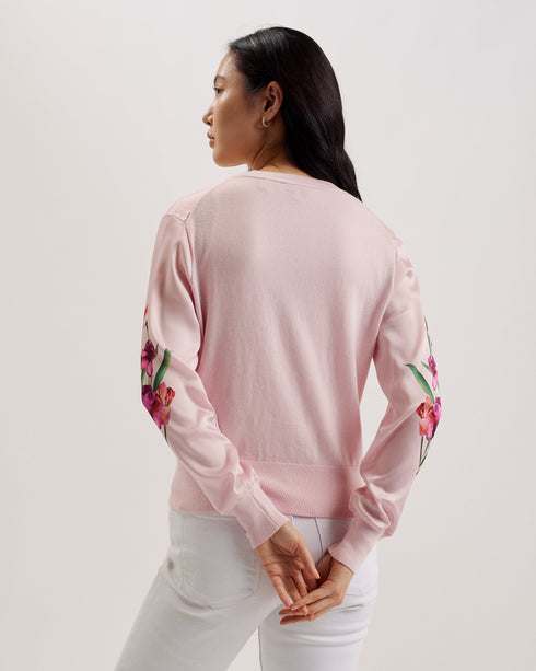 MERALLL-Knitwear-Woven Front Printed Cardigan- Ted Baker Romania